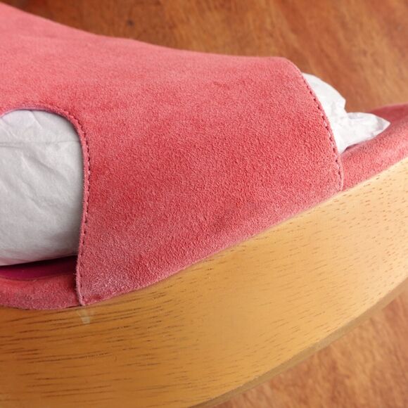 Charlotte Stone Pink Sandals with Wooden Platform - Picture 12 of 16